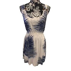Vld Floral Dress Tropical Sundress Palm Leaves Midi Dress Summer Vacation Beach